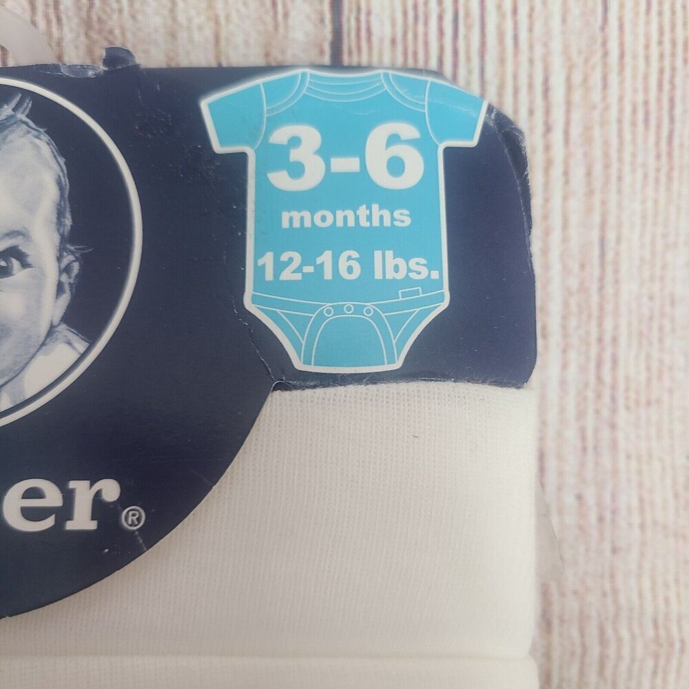 Gerber Brand Onesies 5pk One Piece Underwear Baby 3-6 Months White Cotton New - Picture 3 of 7